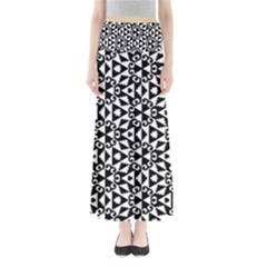 Geometric Tile Background Full Length Maxi Skirt by Bajindul