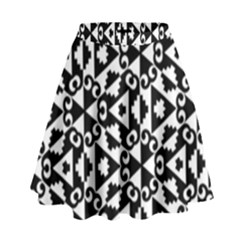 Geometric Tile Background High Waist Skirt by Bajindul