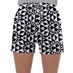 Geometric Tile Background Sleepwear Shorts by Bajindul