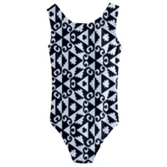 Geometric Tile Background Kids  Cut-out Back One Piece Swimsuit by Bajindul