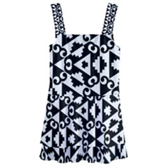 Geometric Tile Background Kids  Layered Skirt Swimsuit by Bajindul