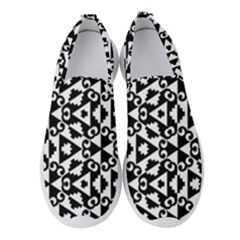 Geometric Tile Background Women s Slip On Sneakers by Bajindul