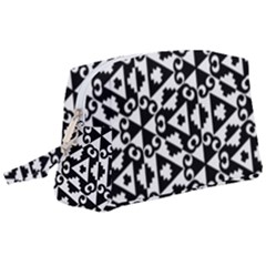 Geometric Tile Background Wristlet Pouch Bag (large) by Bajindul