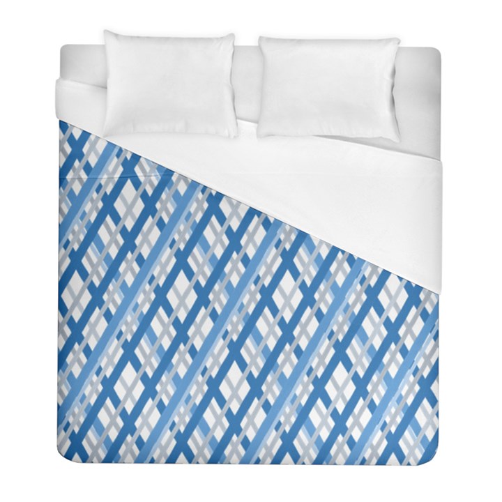 Geometric Overlay Blue Duvet Cover (Full/ Double Size)