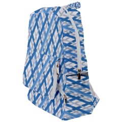 Geometric Overlay Blue Travelers  Backpack by Bajindul