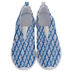 Geometric Overlay Blue No Lace Lightweight Shoes by Bajindul