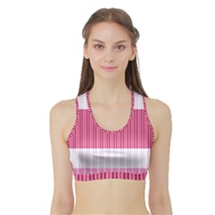 Fabric Geometric Texture Sports Bra With Border by Bajindul