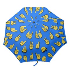 Emojis Hands Fingers Folding Umbrellas by Bajindul