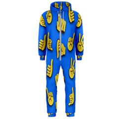 Emojis Hands Fingers Hooded Jumpsuit (men)  by Bajindul