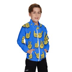 Emojis Hands Fingers Kids  Windbreaker by Bajindul