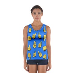 Emojis Hands Fingers Sport Tank Top  by Bajindul