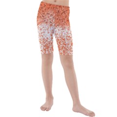 Scrapbook Orange Shades Kids  Mid Length Swim Shorts