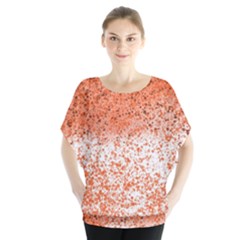 Scrapbook Orange Shades Batwing Chiffon Blouse