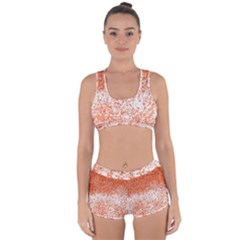 Scrapbook Orange Shades Racerback Boyleg Bikini Set