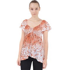 Scrapbook Orange Shades Lace Front Dolly Top