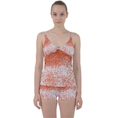 Scrapbook Orange Shades Tie Front Two Piece Tankini