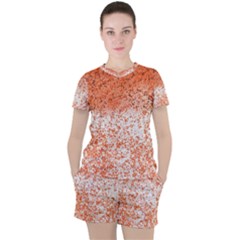 Scrapbook Orange Shades Women s Tee And Shorts Set