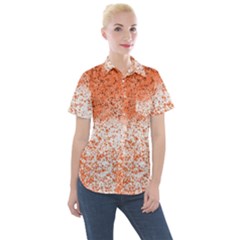 Scrapbook Orange Shades Women s Short Sleeve Pocket Shirt