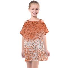 Scrapbook Orange Shades Kids  One Piece Chiffon Dress