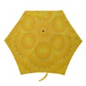 Wave Lines Yellow Mini Folding Umbrellas View1