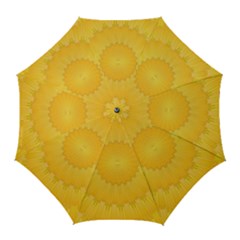 Wave Lines Yellow Golf Umbrellas