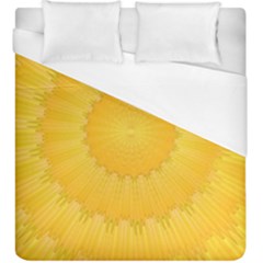 Wave Lines Yellow Duvet Cover (king Size)