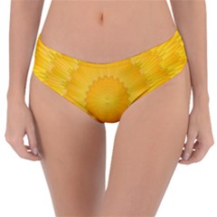 Wave Lines Yellow Reversible Classic Bikini Bottoms