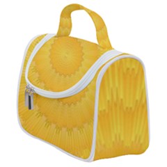 Wave Lines Yellow Satchel Handbag