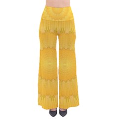 Wave Lines Yellow So Vintage Palazzo Pants