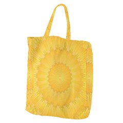 Wave Lines Yellow Giant Grocery Tote