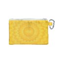 Wave Lines Yellow Canvas Cosmetic Bag (Small) View2