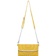 Wave Lines Yellow Mini Crossbody Handbag