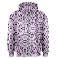 Texture Tissue Seamless Flower Men s Zipper Hoodie