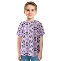 Texture Tissue Seamless Flower Kids  Sport Mesh Tee