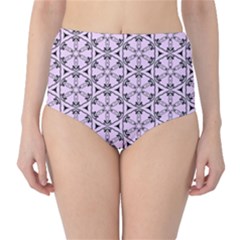 Texture Tissue Seamless Flower Classic High-waist Bikini Bottoms by HermanTelo