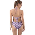 Texture Tissue Seamless Flower Halter Cut-Out One Piece Swimsuit View2