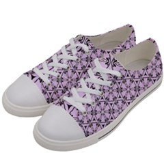 Texture Tissue Seamless Flower Women s Low Top Canvas Sneakers by HermanTelo