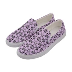 Texture Tissue Seamless Flower Women s Canvas Slip Ons