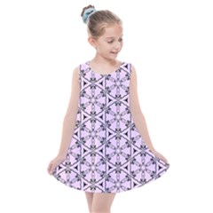 Texture Tissue Seamless Flower Kids  Summer Dress