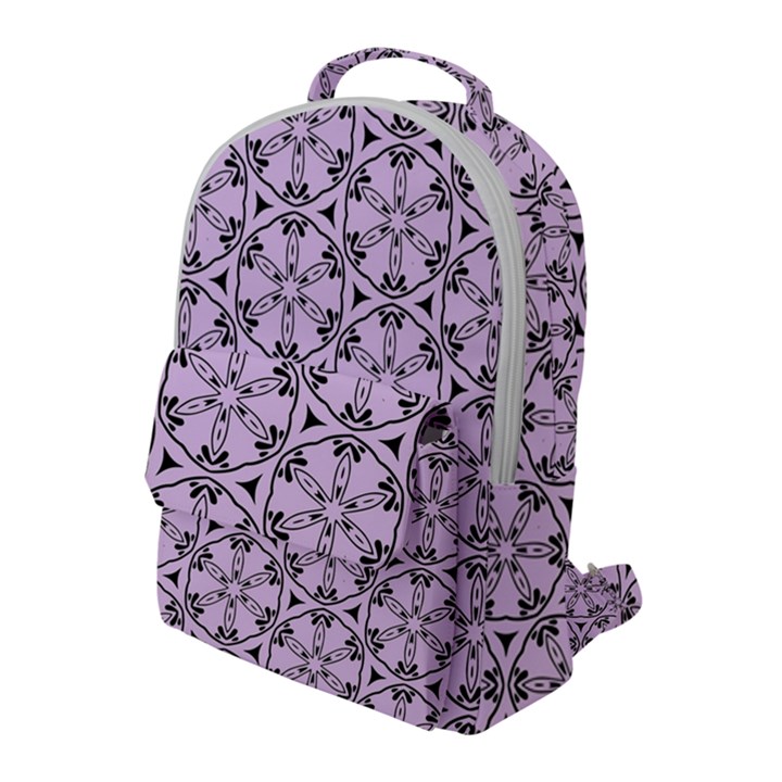 Texture Tissue Seamless Flower Flap Pocket Backpack (Large)