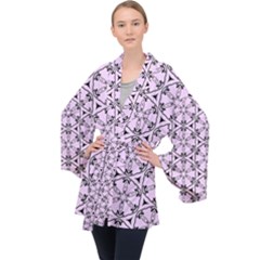 Texture Tissue Seamless Flower Velvet Kimono Robe