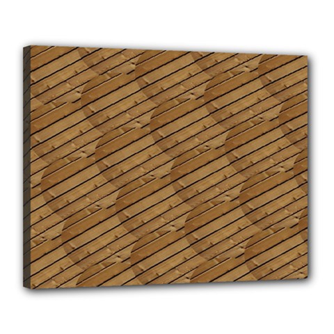 Wood Texture Wooden Canvas 20  X 16  (stretched) by HermanTelo