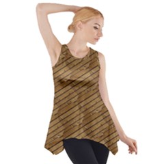 Wood Texture Wooden Side Drop Tank Tunic by HermanTelo