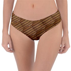 Wood Texture Wooden Reversible Classic Bikini Bottoms