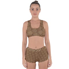 Wood Texture Wooden Racerback Boyleg Bikini Set by HermanTelo