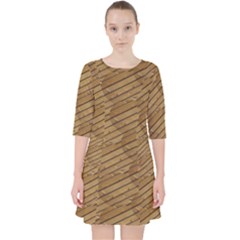 Wood Texture Wooden Pocket Dress