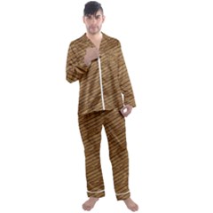 Wood Texture Wooden Men s Satin Pajamas Long Pants Set by HermanTelo