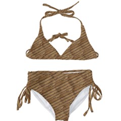 Wood Texture Wooden Kids  Classic Bikini Set