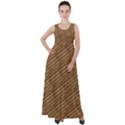 Wood Texture Wooden Empire Waist Velour Maxi Dress View1