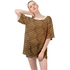 Wood Texture Wooden Oversized Chiffon Top by HermanTelo